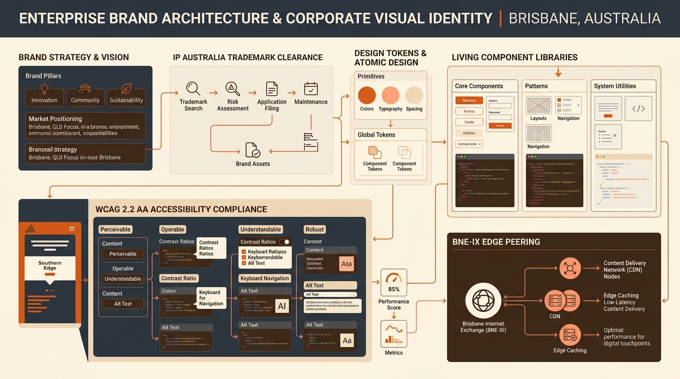 Branding in Brisbane Technical Architecture Infographic